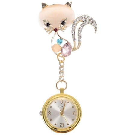 1kpl Kaunis Rintakello Ihana Sarjakuvakello Rintaneula Riippuva Kello Sairaanhoitajalle