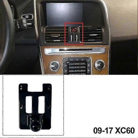 Autopuhelinteline Volvo XC40 XC60 S90 V90 S60 V60 2018-2022 kojelautatelineelle 09-17 XC60:lle