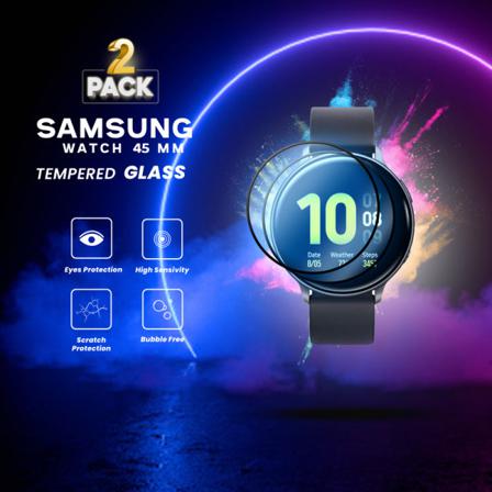 2 Pack Samsung Watch 45mm - Härdat Glas 9h - Super Kvalitet 3d