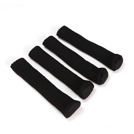 32 par elastiske strikkede stolbenssokker til møbler, sorte 4*7cm