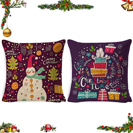 2 stycken örngott jul 45 x 45 cm