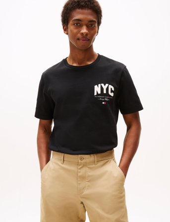 Tommy Hilfiger Hilfiger Script Nyc Tee - Black - L