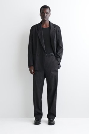 COS Men's Canotta Slim In Cotone A Coste in Nero