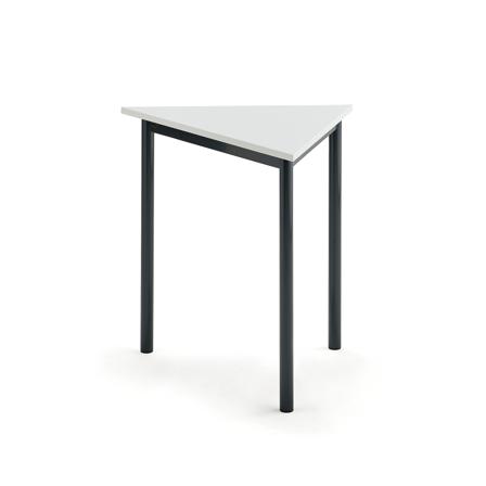 Tisch SONITUS TRIANGEL, 800x700x720 mm, Hochdrucklaminat weiß, anthrazit