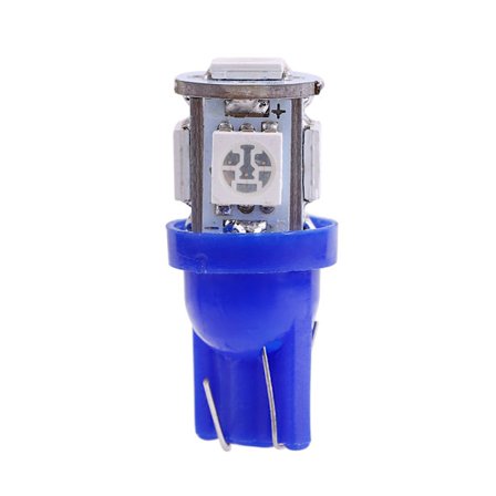 20 st 12V T10 5050 5 SMD LED Bilkil Wedge Lampor Super Ljus Blå
