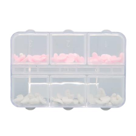 3D Heart Nail Decoration Rosa og Hvit Flere størrelser Resin Manikyr Nail Accessories