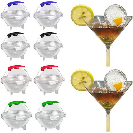 Jätte Rund Isbit, 8 Stycken Isboll Kubform, Hockey Puck Form, Med Lock,