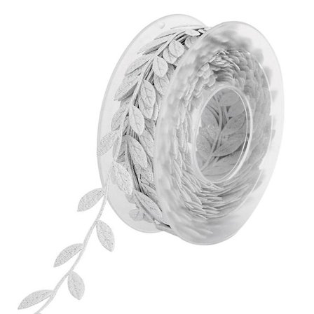 15m Leaves Ribbon Scrapbook Diy New Year Christmas Crafts Gift Wrapping Decor