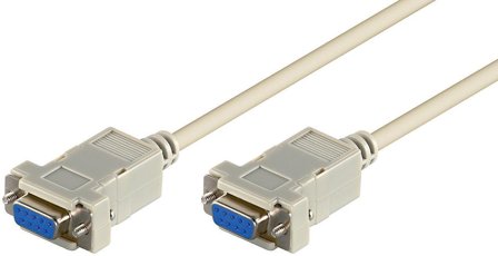 MicroConnect Seriell kabel - DB-9 (hunn) til DB-9 (hunn) - 2 m