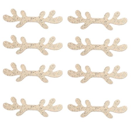 8 stk. Jule reinsdyr gevir Gaming Hodetelefon Dekor Elg Horn Cosplay Rekvisitter[D]