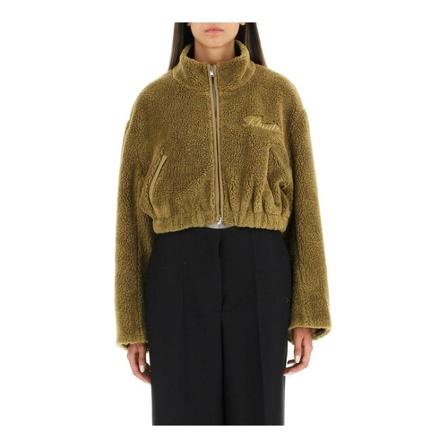 Khaite, Persha cropped jacket Zielony, Kobieta, Rozmiar: M