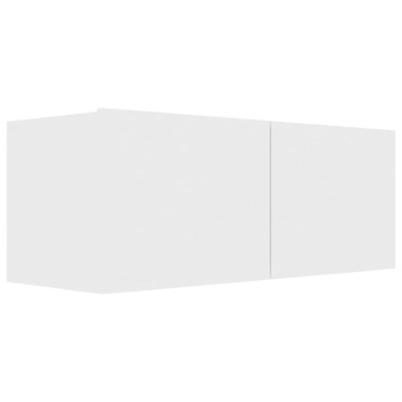 vidaXL TV-taso valkoinen 80x30x30 cm tekninen puu valkoinen