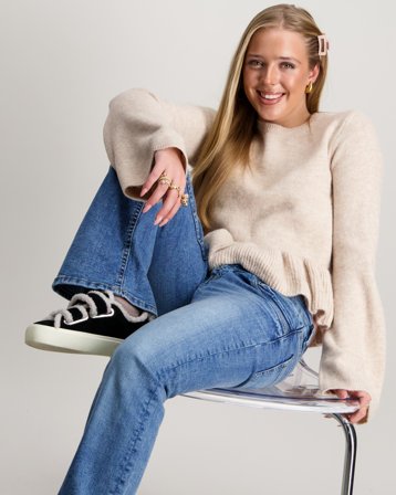 Gina Tricot Young Y sculptured knitted cardigan Beige Tröjor Tjej - Kids Brand Store