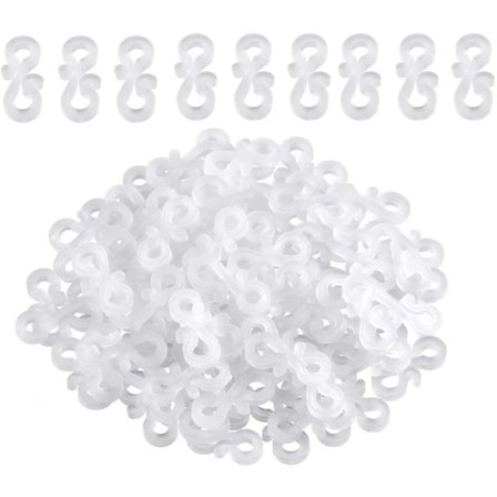 216 st takrännekrokar, 3,5 cm S plasttakränneklämmor väderbeständiga takrännekrokar