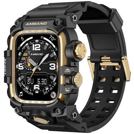 AMBAND For Apple Watch Ultra 49mm Støtsikker TPU-klokkereim med integrert klokkedeksel - Svart
