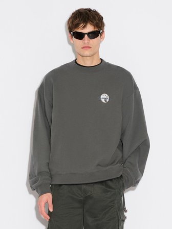 Holzweiler Anthem Cracked Logo Sweater - Grey - Men's - Extra Large