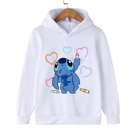 Y2k Anime Stitch Hoodie Børnetøj Tegneserie Tøj Pige Dreng Lilo og Stitch Sweatshirt Manga Hoody Baby Casual Top 59005