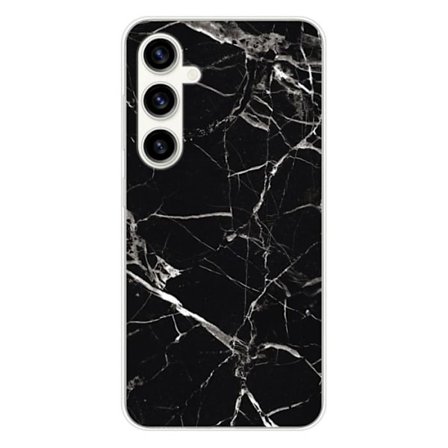 Silikonskal - Kompatibel med Samsung Galaxy S23 FE - design i svart marmor