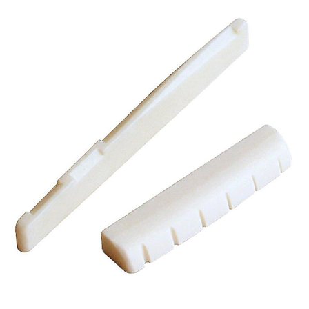 Gitarbro og mutter og 6 stk gitarbro pinner +