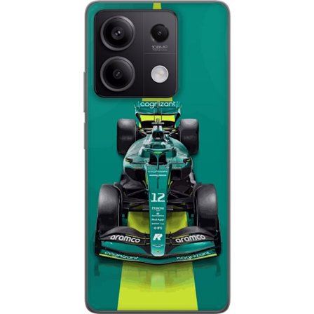 Yhteensopiva Puhelinkuori Xiaomi Xiaomi Redmi Note 13 Aston Martinin Formula 1 -auto vihreässä kilpailumuotoilussa, jossa on moderni studiosentuntma
