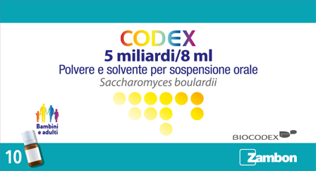 Codex 5 Miliardi/8 ml Polvere e Solvente per Sospensione Orale 10