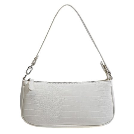 IC Retro Classic Clutch Axelväska Handväska med dragkedja Vit