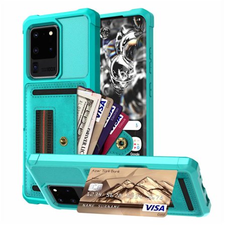 Elegant Skal med Kortfack - Samsung Galaxy S20 Ultra