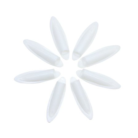 Skrå plast lommehul stik HVID