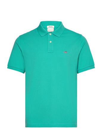 Reg Shield Ss Pique Polo GANT Green