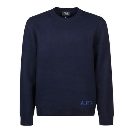 A.p.c. Round-neck Strik Blå, Herre Strik