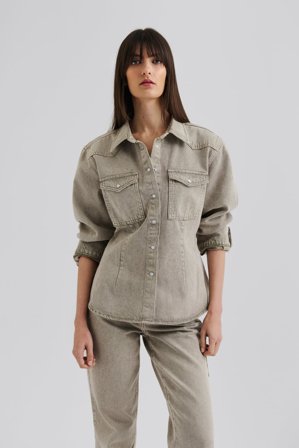 Malina - Anthea shirt - 42 - Vintage Beige Wash