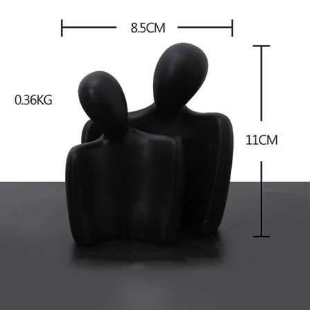 Nodic-pari halauskoristeet Koti-koristeelliset hahmot Taideveistos Koristeelliset patsaat Rakastava veistos Olohuoneen koriste Black