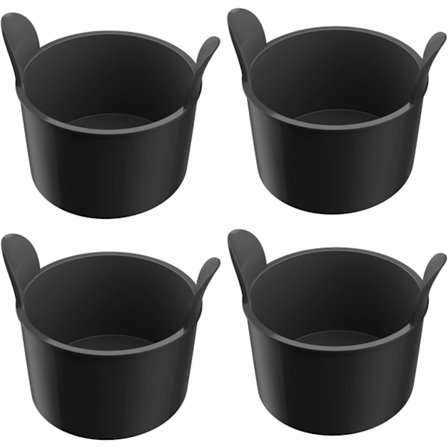 Ramekiner för Air Fryer, Äggformar för Air Fryer, Set om 4 - Svart