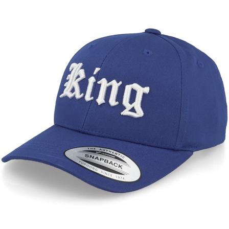 Kiddo Cap - Blå adjustable Keps - Kids King Old English 3d Blue Adjustable @ Hatstore