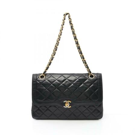 Chanel Vintage Pre-owned Shoulder Väska svart, Dam Vintage Väskor, Dam, Storlek: ONE SIZE