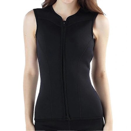 Våddragtsvest til damer Neopren 3mm Ærmeløs Lynlås foran Dykker Top M