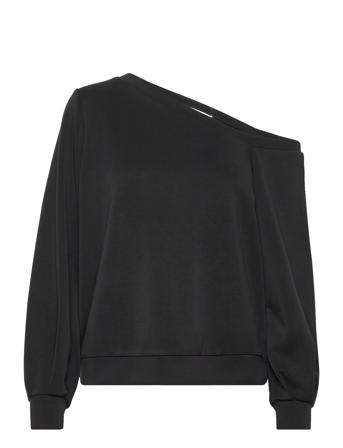 Ellemw Cut Out Blouse Sweat-shirt Genser Svart My Essential Wardrobe