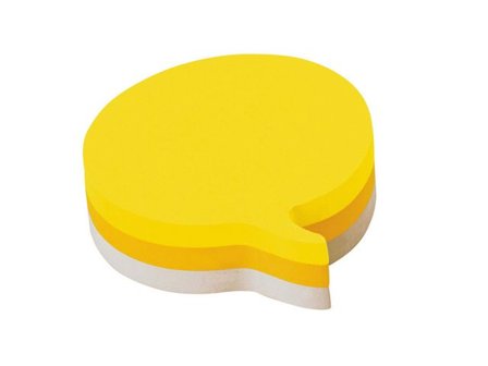 POST-IT Sticky-notislappar formade som pratbubblor, 70 x 70 mm, gula och vita, 225 blad, 2007-SP - Lyreco - Kontorsmaterial - Notes och Post-It - 