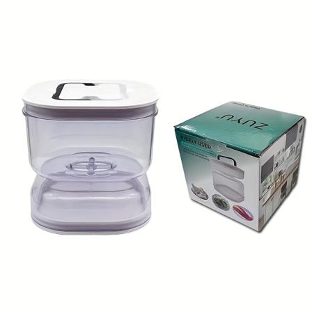 Design Återanvändbar Juice Separator Torr Våt Dispenser, mångsidig fyrkantig pickleburk för matförvaring med silflip, lufttät matförvaringsburk Square