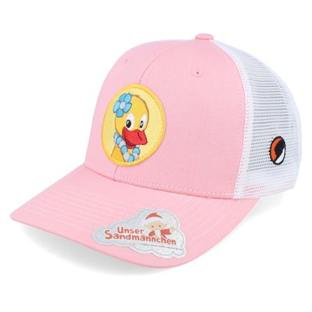Unser Sandmännchen - Pink trucker Czapka Z Daszkiem - Schnatterinchen round Patch Pink/White Trucker @ Hatstore