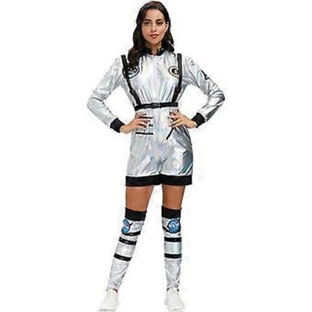Mænd Kvinder Rum Astronaut Cosplay Kostume Halloween Karneval Performance Kostume (M Kvinder)