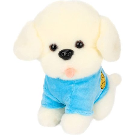 Easfan Valp Plysjdyr Myk Liten Hund Plysj Søte Bursdagsgaver Til Småbarn Barn Hvit 9,8 Tommer