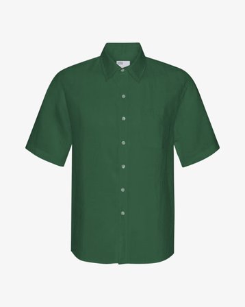 Linen SS Shirt - Emerald Green - Male - XL