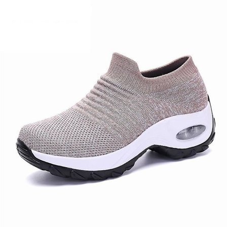 Casual- Chunky Knitted Platform, Walking Sneakers Set-e