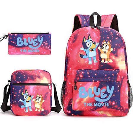 Bluey 3pc Set Boys Girls Ryggsekk Skolevesker