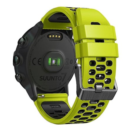 Til Suunto 7 / 9 / 9 Baro Dobbelt-farvet Silikon Urrem 24mm Multi-hul Design Hurtigudløsning Håndledsrem