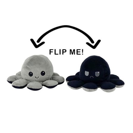 Octopus Vendbar Plys Legetøj Dukkemaskine Vendbart Ansigt Byt Dukker Piger Børn Lille Blæksprutte Dukke Gave