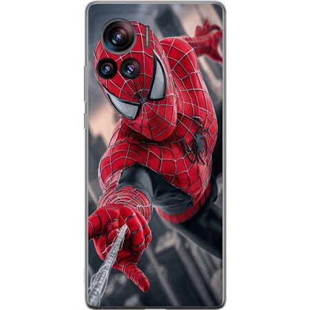 Kompatibelt Mobildeksel til Motorola Motorola Edge 30 Ultra Dynamisk Spider-Man illustrasjon i actionperspektiv, superhelt tema med bevegelsesenergi o