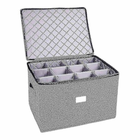 Vinglassoppbevaring Rommer 12 vinglass eller vin Sammenleggbar oppbevaringsboks Kan også brukes til klær Shlm-Perfet_MGF