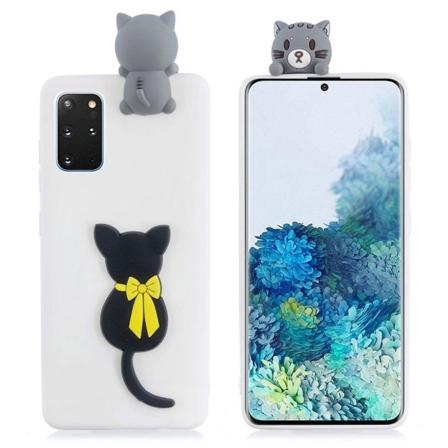 Cute 3D Samsung Galaxy S20 Plus cover - Sort Kat Black